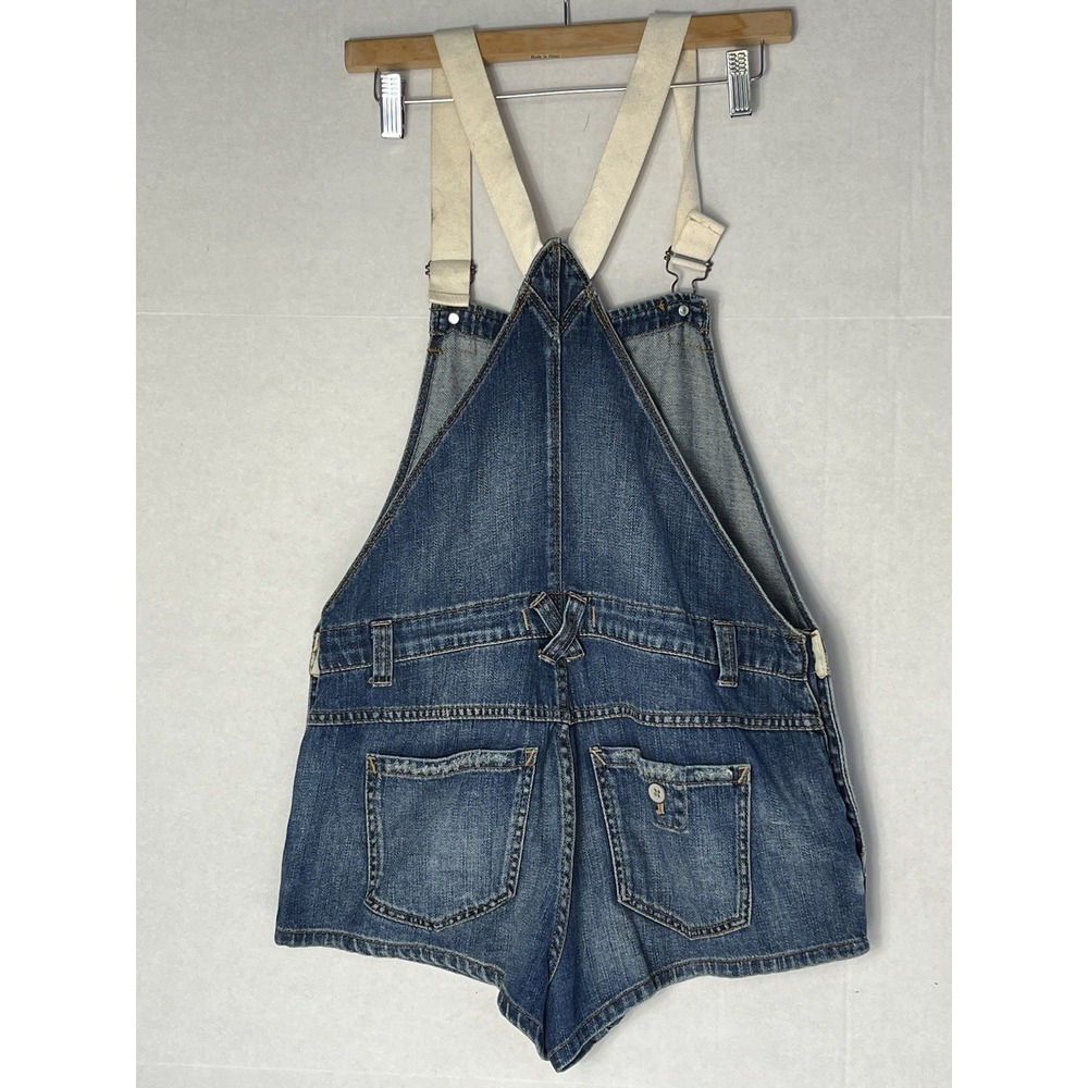 Free People Denim Jean Shortalls Women's Overall Shorts size 26 - Picture 5 of 16